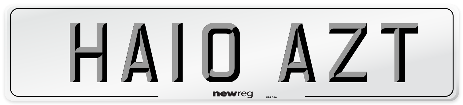 HA10 AZT Number Plate from New Reg